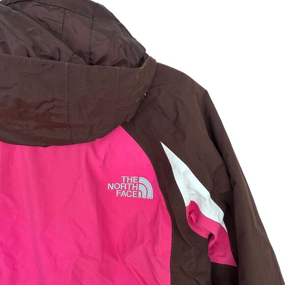 The North Face Hyvent 3 in 1 Pink Brown Jacket Sz M - Picture 6 of 9